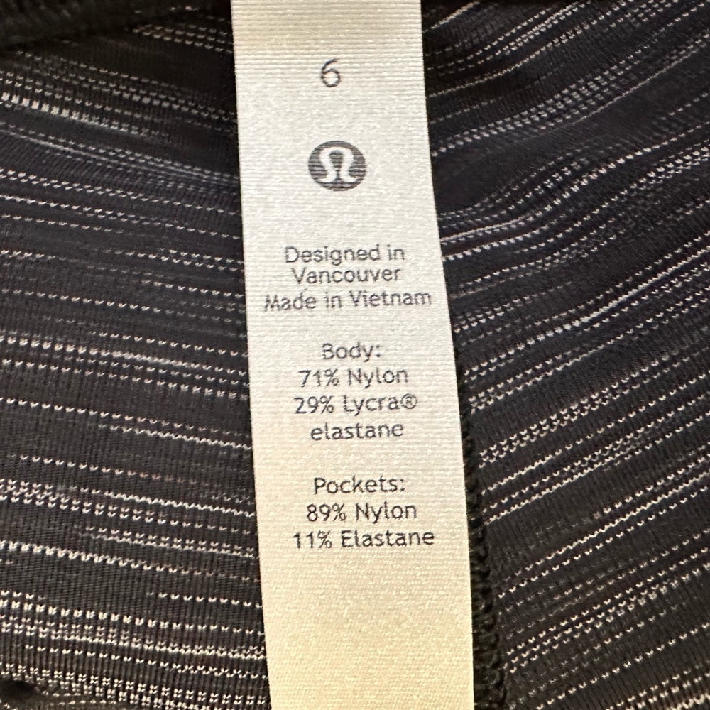 Lululemon Power Thru High-Rise Tights 25" in Heathered Black - Picture 8 of 9